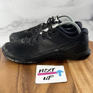 Women’s sz 9.5-Nike Metcon 4 AH8194-001 Triple Black Chrome Cross Training Shoes